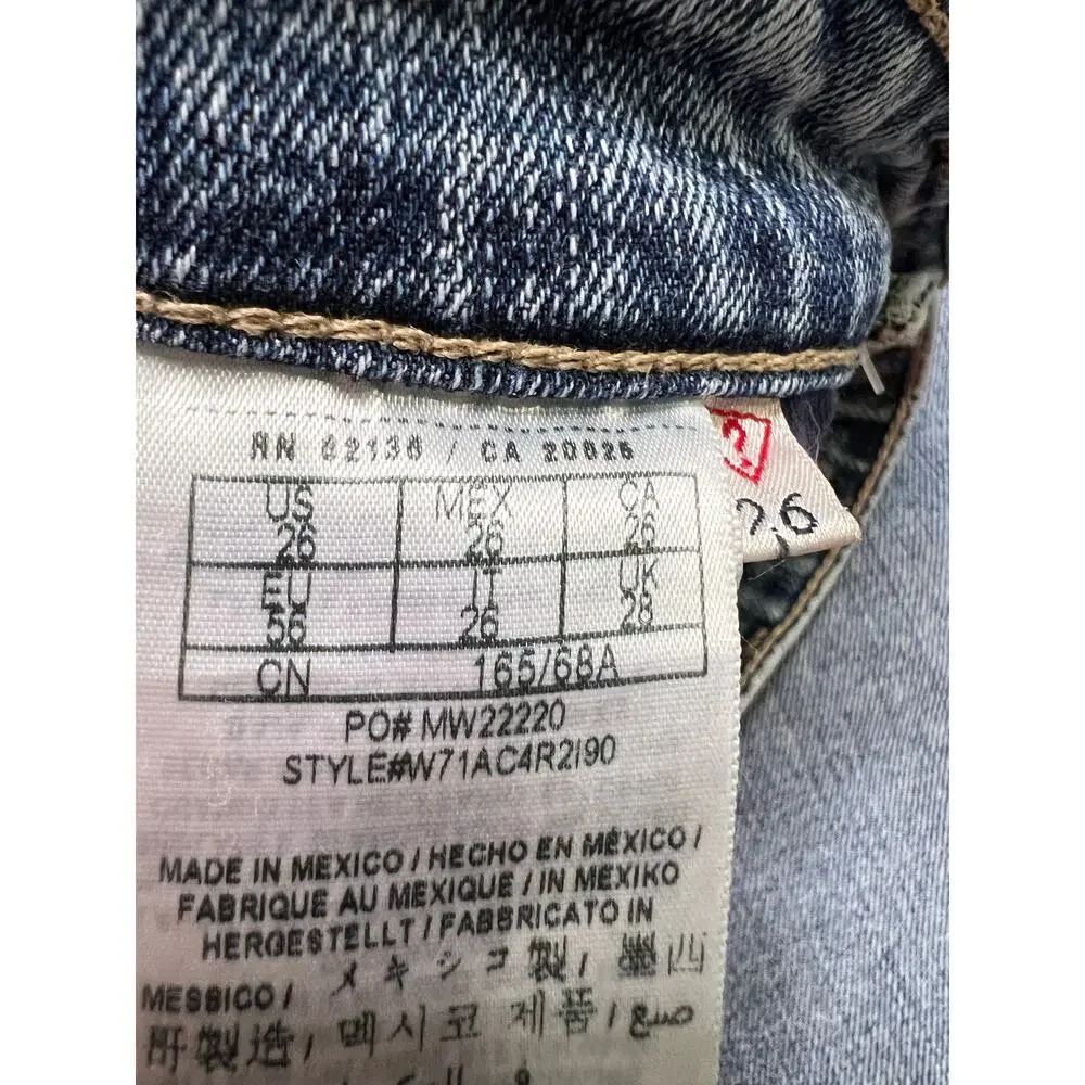 GUESS JEANS Women’s 1981 Skinny‎ Light Wash Jeans - Raw Hem Custom Patches - 26 - Picture 6 of 7